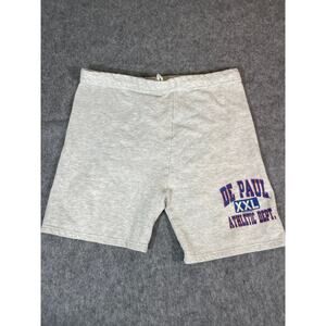 Vintage De Paul Athletic Dept Fleece Sweat Shorts Men M Casual Gym Lounge Sporty
